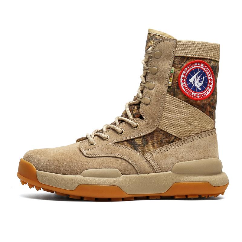 

3367 outdoor hiking shoes for men and women couples autumn and winter new camouflage high-top shoes for travel non-slip hiking boots 44