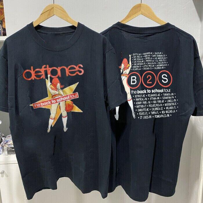 

Хлопковая черная футболка унисекс Deftones Back To School 1990-х XL