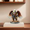 Yousheng Eagle Soldier Statue Resin Military Eagle Figurine Patriotic Desktop Soldier Ornament for Home Entrance Living Room Decor Independence Day