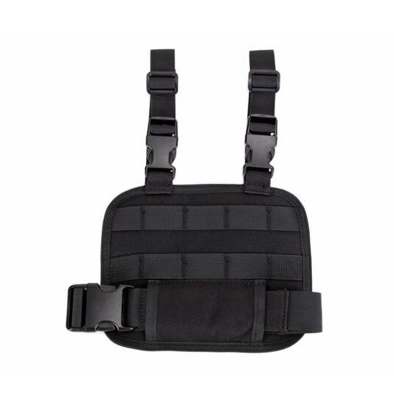 

Leg drop platform MOLLE Adjustable leg drop panel Thigh MOLLE rig with adjustable waist belt and thigh straps чорний