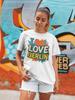 I Love Berlin 4 Ever Bärlin Capital Colorful woMen's T-Shirt  Tops Tee Oversized Organic Cotton...
