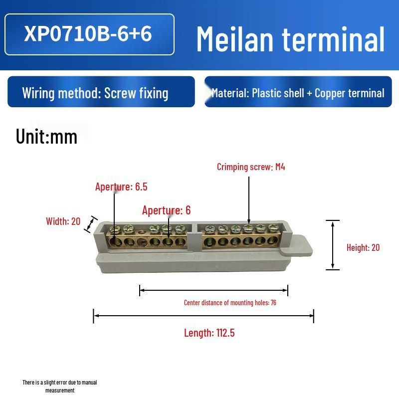 Merlan Two and Three-Section Neutral and Ground Terminals for PZ30 Distribution Boxes