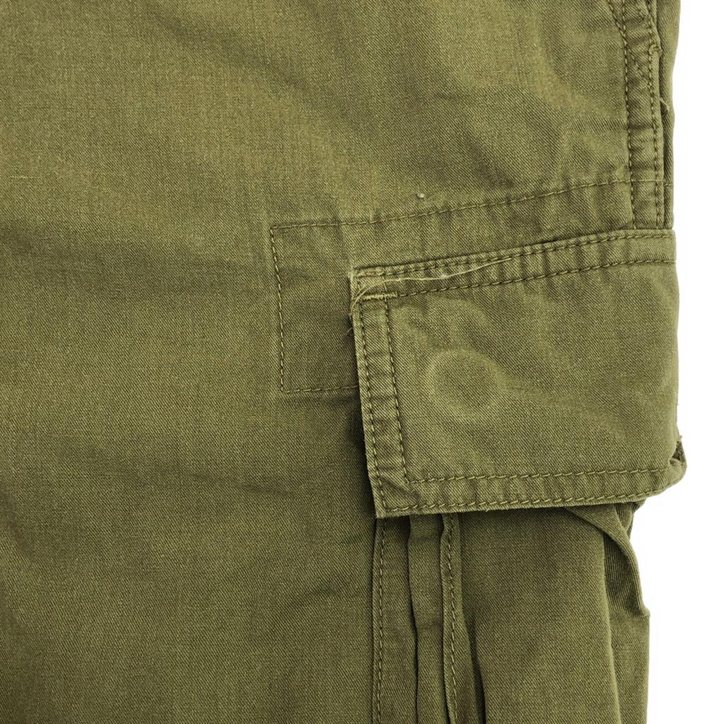 Nigel Cabourn Cropped Cargo Pants Khaki Button Fly Women Used