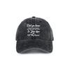 Stay In Your Lane Out My Business Slogan Baseball Cap Distressed Denim Adjustable Casual Sun Hat