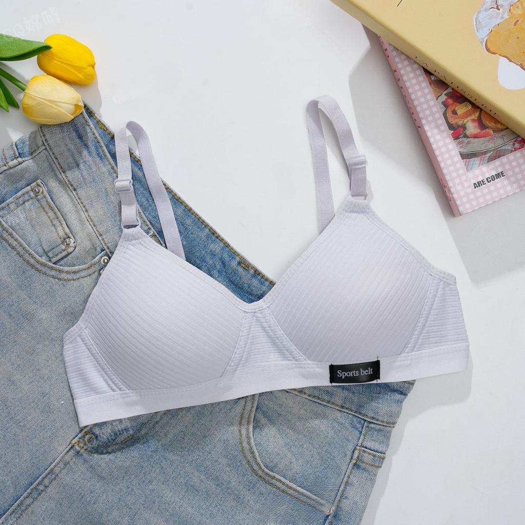 Underwear Student Cotton Girlfriend Girls' Amusement Park Thin Bra Simple Top Support Bra