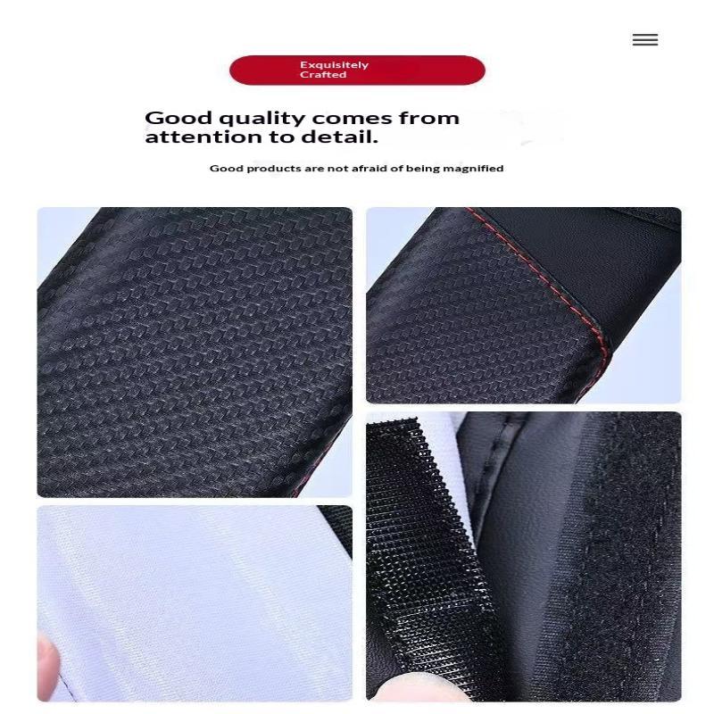 2Pcs PU Car Seat Belt Shoulder Covers Breathable Soft Protective Pads for Comfortable Daily Driving Travel