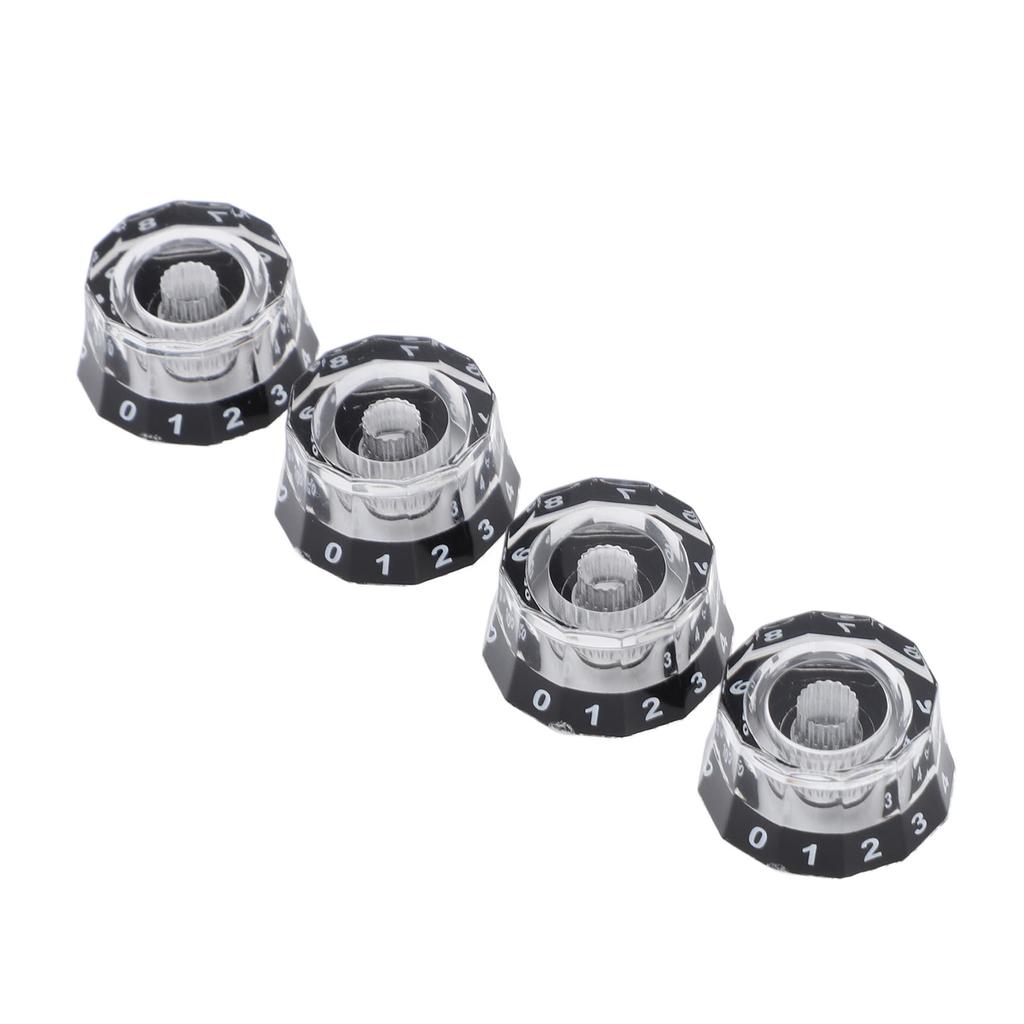 4PCS Electric Guitar Knob Plastic 6mm Inner Diameter Guitar Speed Control Volume Tone Knob