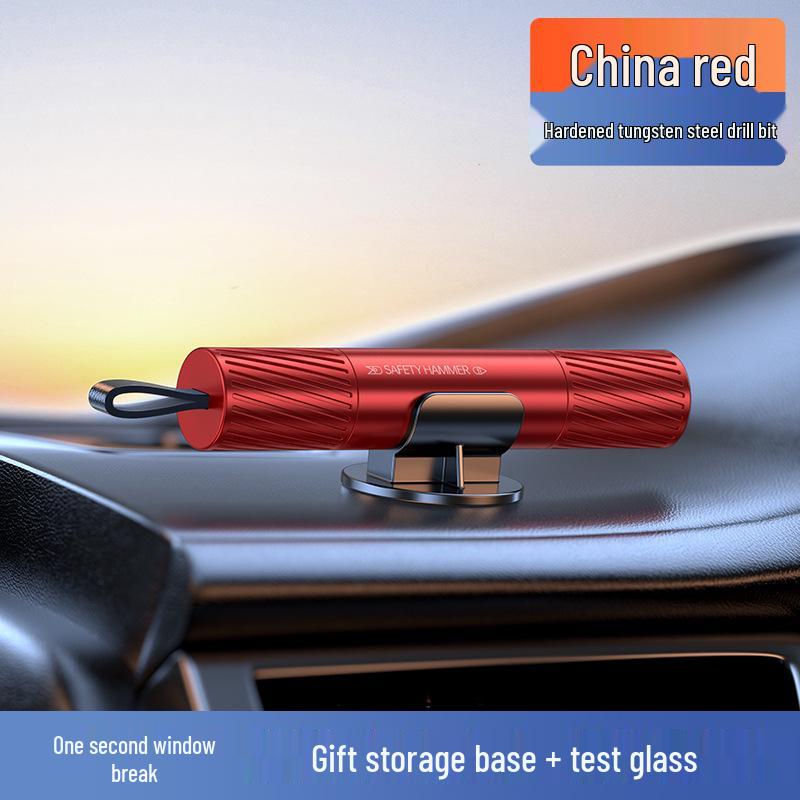 Portable Car Safety Hammer: Emergency Window Breaker & Seatbelt Cutter