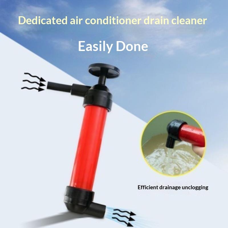 Manual Siphon Pump Ac Drain Unclogger Dual Port Air Extractor For Car Aquarium Fish Tank Oil Water Transfer Plumbing Tool