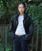 STEP AROUND Soft Faux Leather Padded Blouson_Black