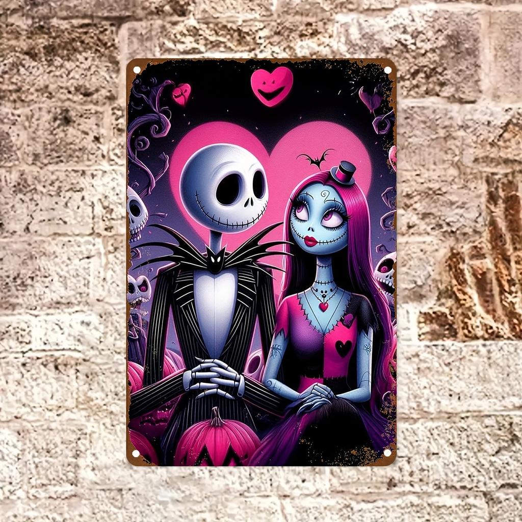 Miniso The Nightmare Before Metal Signs Wall Decor Tin Signs Captain Metal Poster Decor for Bar Pub Club Wall Decoration
