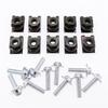 10 Pcs Aluminum Alloy Screw Bolt and U Type Clips with Nut M5 5mm for Motorcycle Scooter ATV Moped
