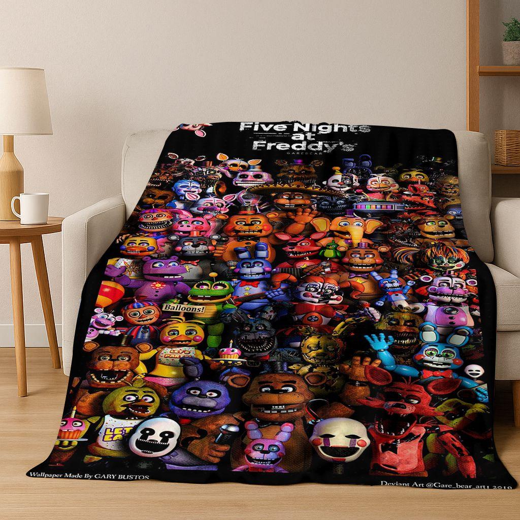 

3D F-FNAF Игра Мультяшное Фланелевое Одеяло Мягкое Теплое Плед для Кровати Спальни Комнаты Гостиной Путешествий Кемпинга Пикника Подарок 75x90cm