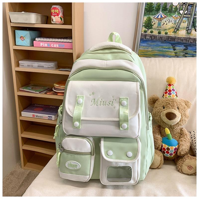 School Bag New High-value College Style Fresh and Sweet Candy-colored Backpack Junior High School Students Lightweight Backpack
