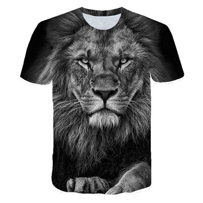 Letný kráľ lesa Lion Grafické tričká Nový 3D zvierací vzor Pánske tričká Móda Ležérny Potlač Vtipné tričká