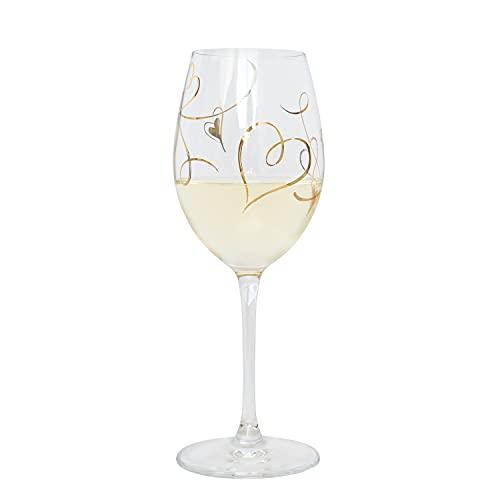Toyo Sasaki Glass Benedile Wine Glasses, 355ml, Set of 2, Heart-Shaped, Suitable for Red and White Wines, Made in Japan, Dishwasher Safe, Stylish, G45
