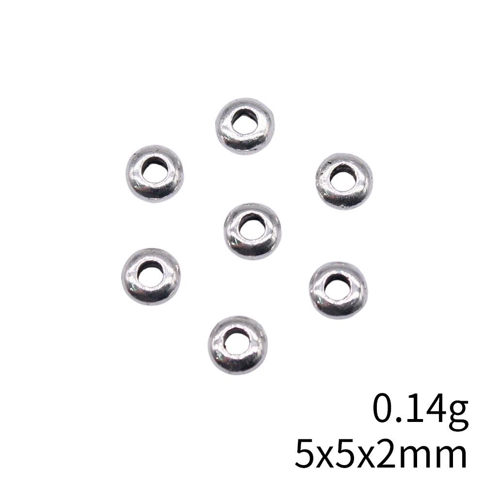 Square Round Mini Spacer Beads Metal Loose Beads For Thin Chain Bracelet Necklace DIY Jewelry Making Supplies For