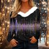 Long Sleeve Shirts For Women Cute Tops Christmas Prints Tees Blouses Casual Plus Size Basic Tops Pullover