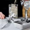 Ice Cubes Mold Stainless Steel Rustproof Easy Cleaning Ice Making Mould with Handle For Cocktails Beverages