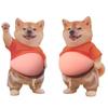1/2Pcs Cute 3D Squeezable Soft Belly Dog Cat Stickers DIY Relieve Stress Mobile Phone Laptop Decoration Decal Home Decor