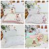 Cartoon Cotton Gauze Pillowcase Set: Soft, Breathable, Sweat-Absorbent Pillow Covers.