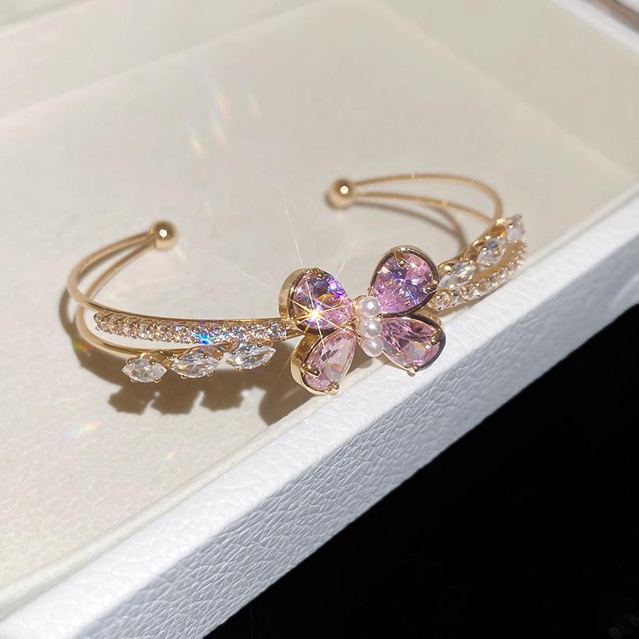 Luxury Zirconia Double Layer Butterfly Bracelet: Elegant, Versatile Jewelry for Women