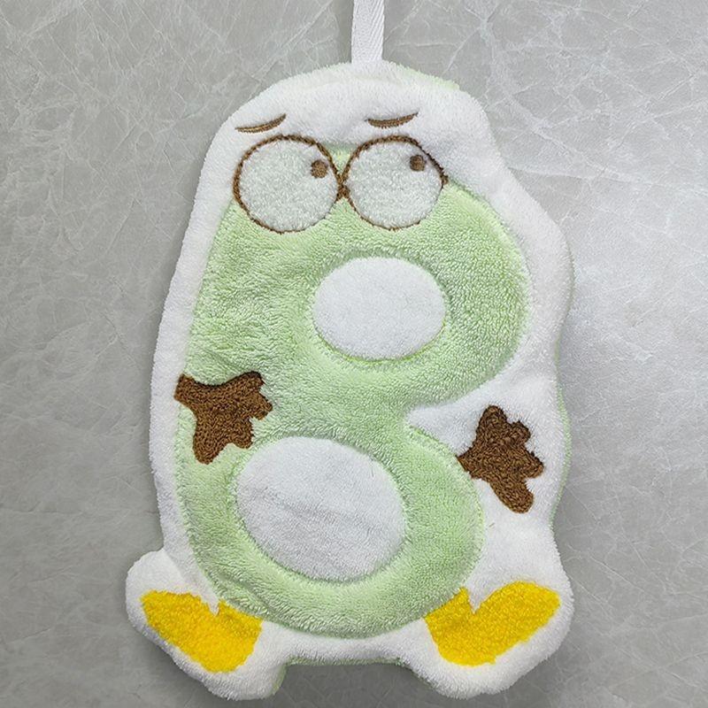 

1 шт. коралловый флисовый носовой платок для кухни и ванной комнаты милый впитывающий буквенный подвесной полотенце для рук