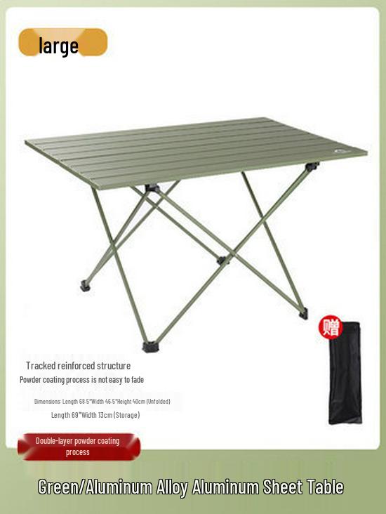 Portable Aluminum Folding Table & Chairs Set for Camping & Picnic