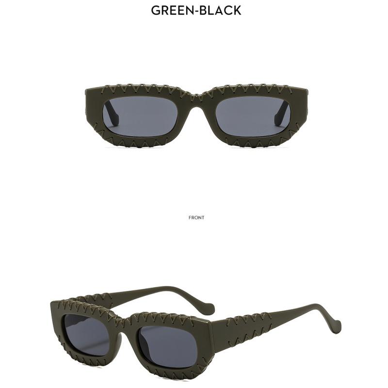 Women's sunglasses, men's and women's fashion square braided sunglasses