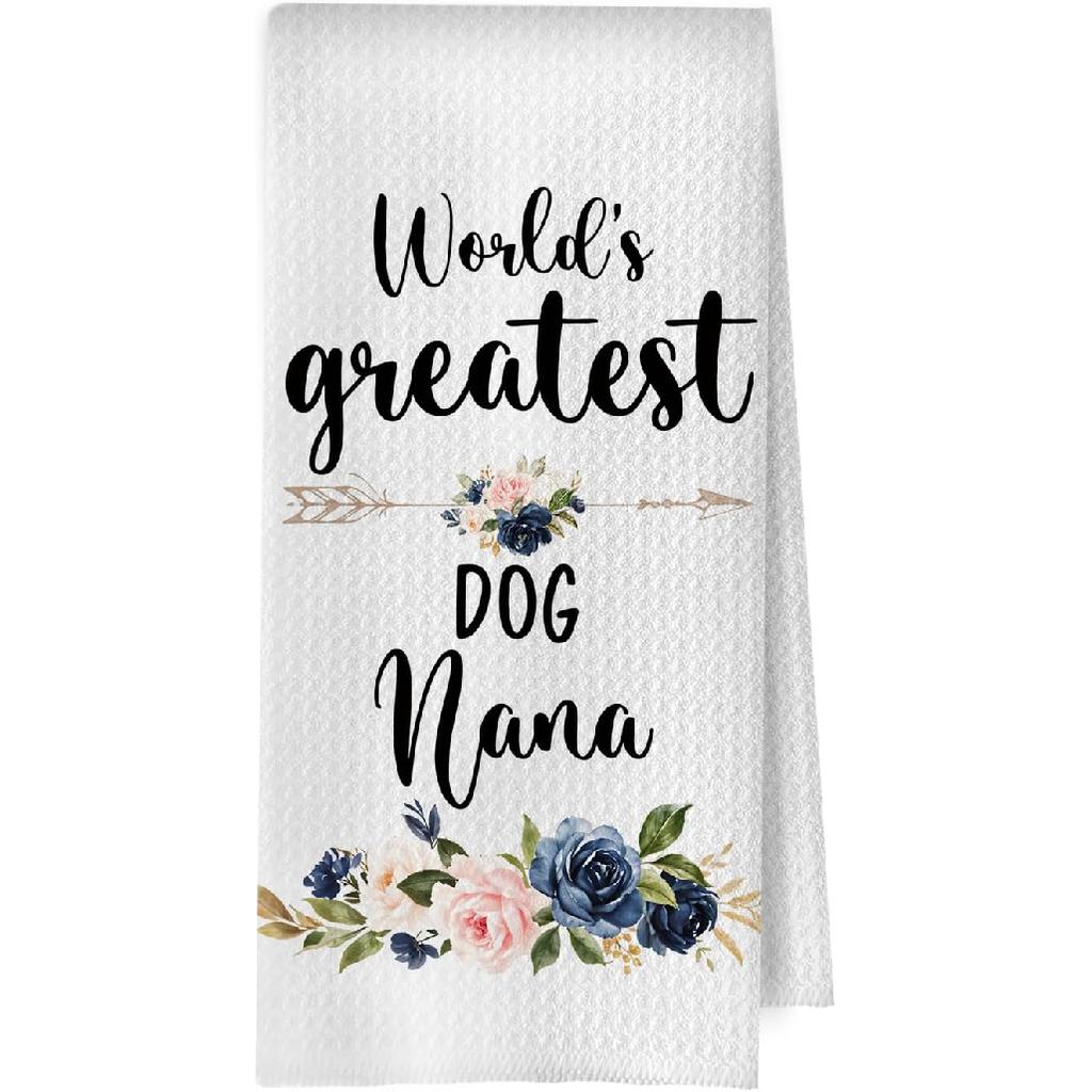 Great Grandma Dish Towels - Great Grandma Gifts Waffle Weave Kitchen Towels, Grandma Decorative Hand Tea Towel, New Grandma Gifts, 16×24 Inches
