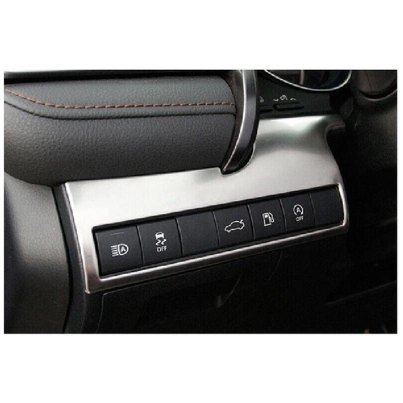 For Toyota Camry 2018- Silver Steel Function Headlight Control Button Frame