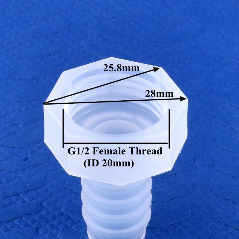 PP Direct Connector G1/2" 3/4" Female Thread To 4~25mm Barb Joint Micro Irrigation Garden Water Pagoda Hose Joint Aquarium Tank Fittings