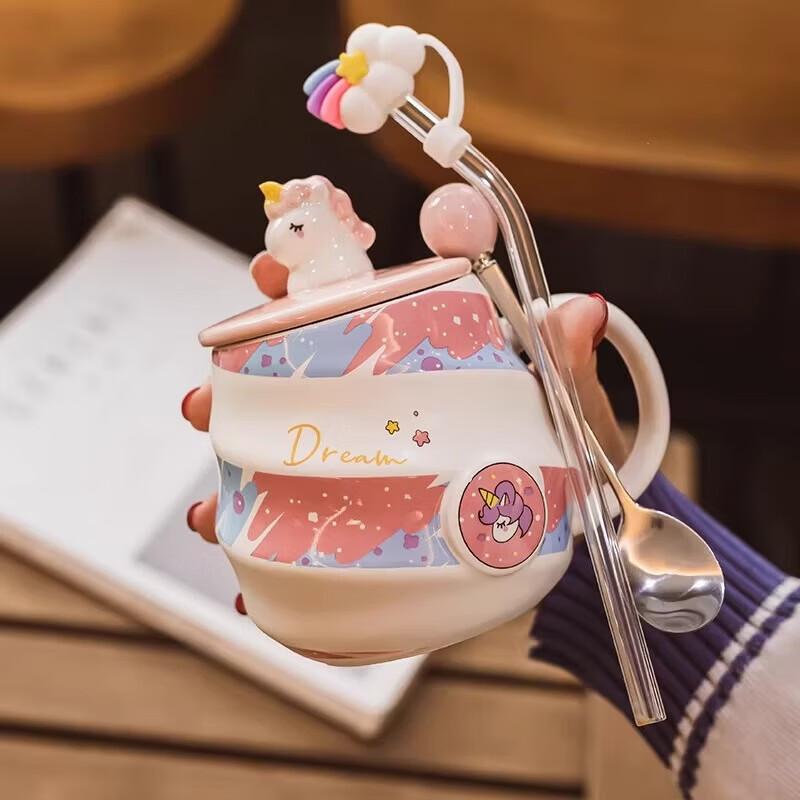 

Driuan Pink Unicorn Ceramic Mug