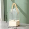 5er-Set Tragbare Klare Plastik-Blumenkästen Transparente Handheld-Rosen-Geschenkbox für Blumenstraußverpackung Kleine Florale DIY-Hülle Taschen