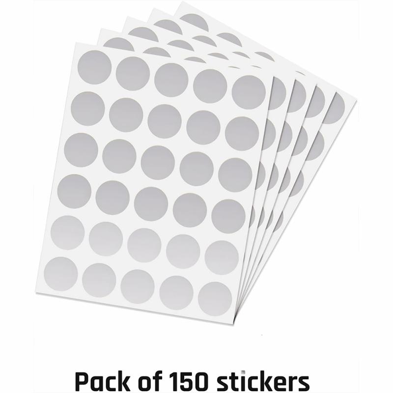 150pcs/5 Sheets Diy Scratch  Stickers Scratch Labels For Making Scratch Cards Round 25mm