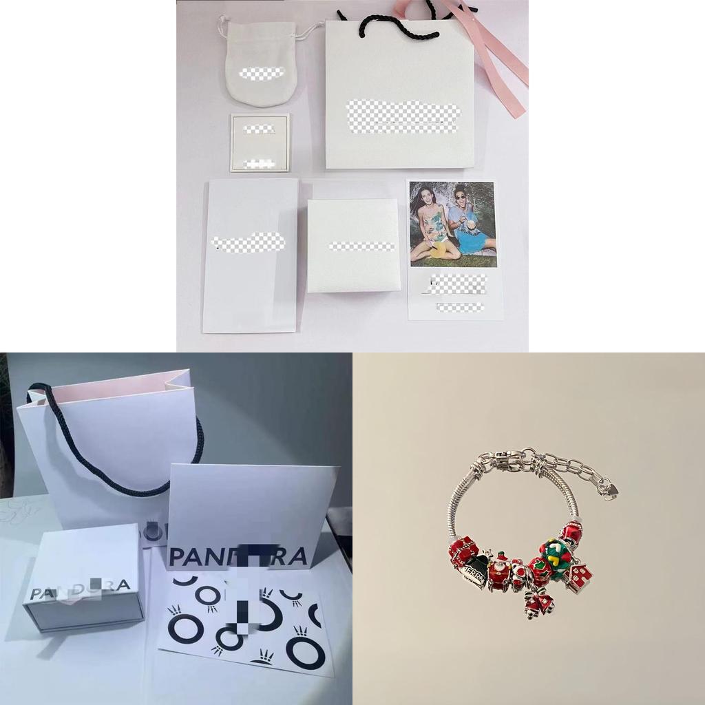 Christmas Diy Beaded Bracelet With Santa Claus Tree Snowflake For Women Gift