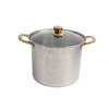 Stainless Steel Pots and Pans Set Ergonomic Golden Handle Multifunctional Cookware Set Cooking Pots