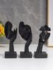 3PCS Mask Statues Resin Material Nordic Style Figurine Unique Artwork Suitable for Living Room Decoration