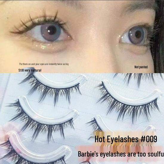 Yuejiao Niang Little Devil Natural Full Strip False Eyelashes - Big Eyes 009