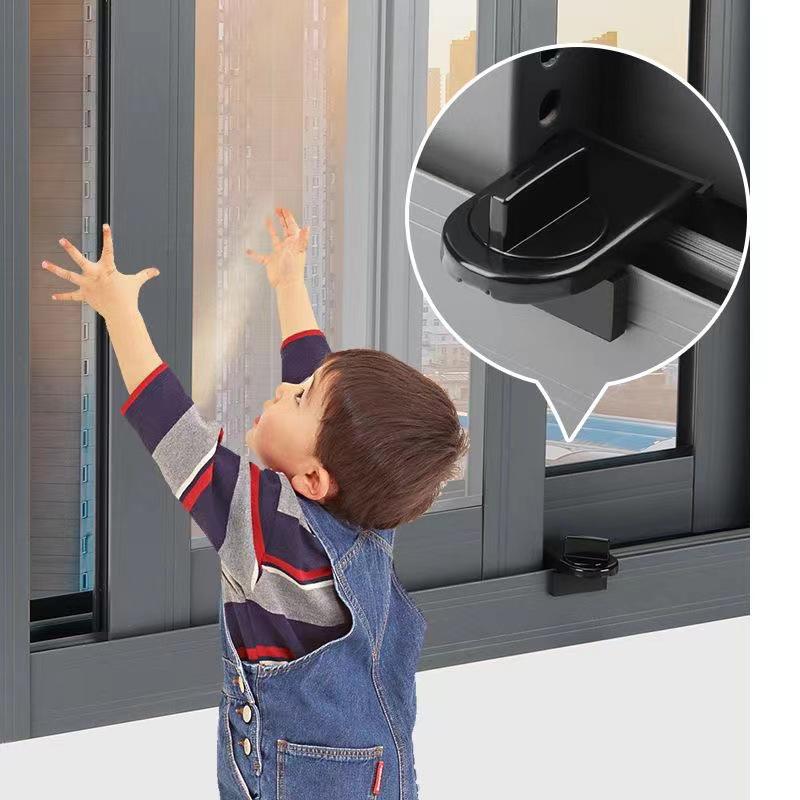 Push-Pull Sliding Window & Door Lock with Child Protection Limiter