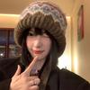 Ethnic Pattern Ear Flap Hat Knitted Beanies for Daily Wear Adult Unisex Acrylic Skull Hat for Outdoor Cycling Walking