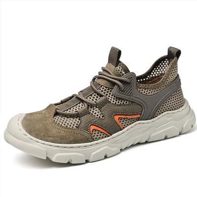Summer Men's Mesh Shoes Outdoor Upstream Shoes  Closed Toe Sandals for Men