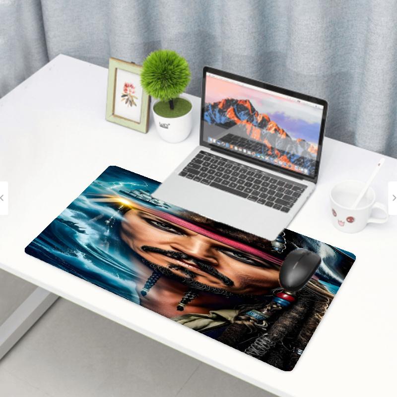 Captain Jack Sparrow Print Mouse Pad, Anti‑Slip Desktop keyboard Mat, for PC Laptop Gaming Working Daily Use, Cool Festival Birthday Gift