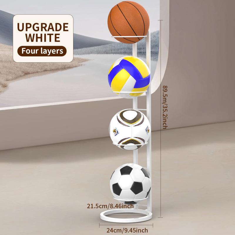 Multi-Function Ball Rack: Basketball, Football & Volleyball Storage for Kids' Rooms