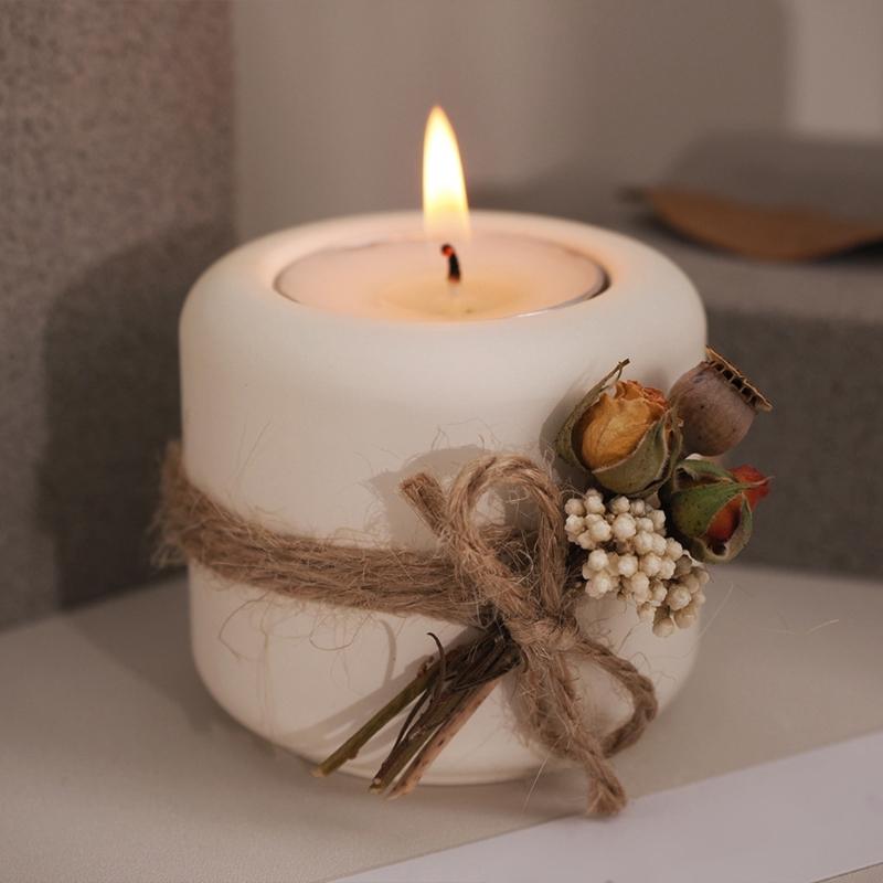 Multipurpose Cylinder Silicone Candlestick Molds for Candle Cup Candle Holder Stand, Silicone Tealight Holder Molds