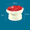 Creative Ceramic Drinking Water Food Tall footed Pet Bowls Anti Overturning Neck Protection Slow Food Anti Choking Cat Bowl, 1Pc