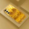 Goldene herzförmige galvanisierte Glas-Handyhülle geeignet für Samsung Galaxy S26 S25 S24 S23 S22 S20 FE/Ultra/Plus sturzsicher