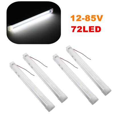 1/2/4 szt. 72LED 12-80V paski świetlne do wnętrza samochodu, lampki do czytania, do samochodów dostawczych, ciężarówek, łodzi, kamperów, ciężarówek, wózków, oświetlenia zewnętrznego