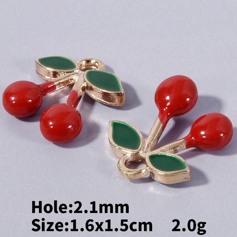 5/24pcs Cake Coffee Food Pendant Enamel Chilli/Strawberry/Cherry Charms For Jewelry Making Bulk DIY Bracelets Necklace Pendants