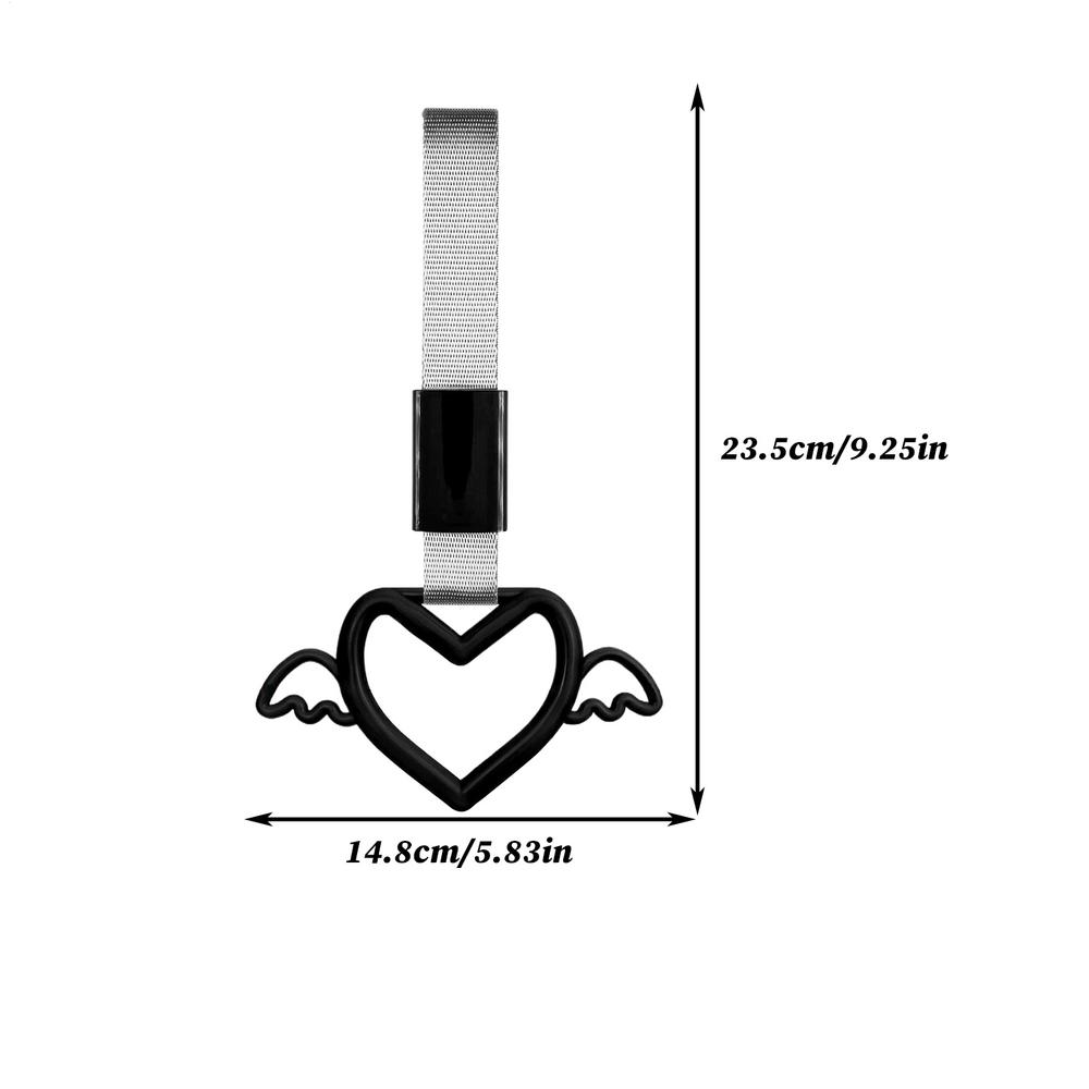 

Ремешок-ручка для автомобиля, кольца-подвески для дрифта, ремешки-ручки для автомобиля в форме сердца, подвески для дрифта, элемент декора салона автомобиля, украшение для автомобиля чёрный